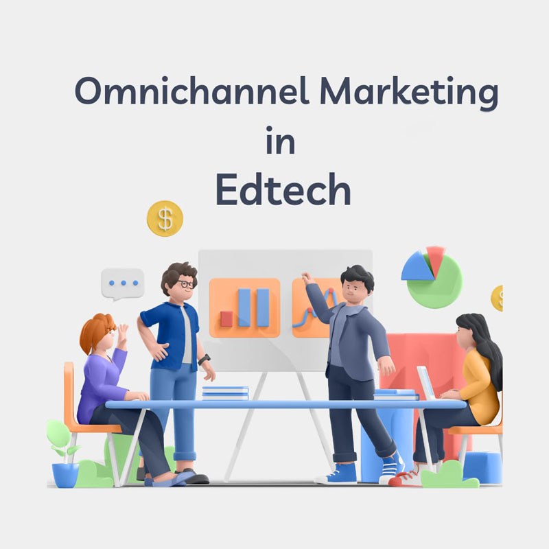 Omnichannel marketing in edtech illustration